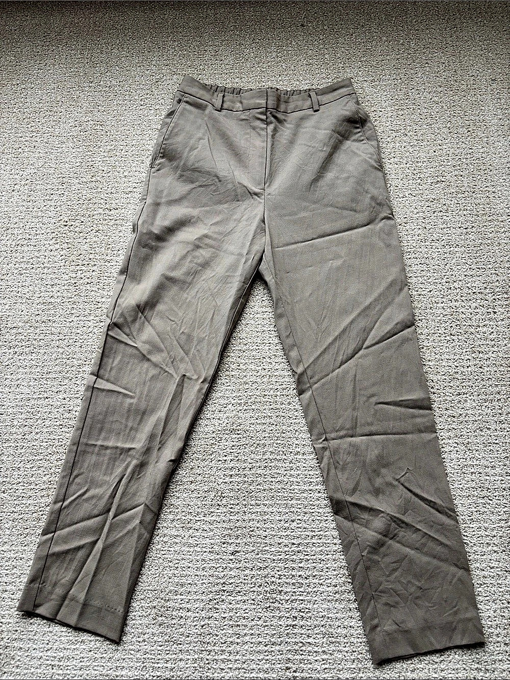 Comptoir des Cotonniers Straight Leg Wool Pants in Tan Size XXS